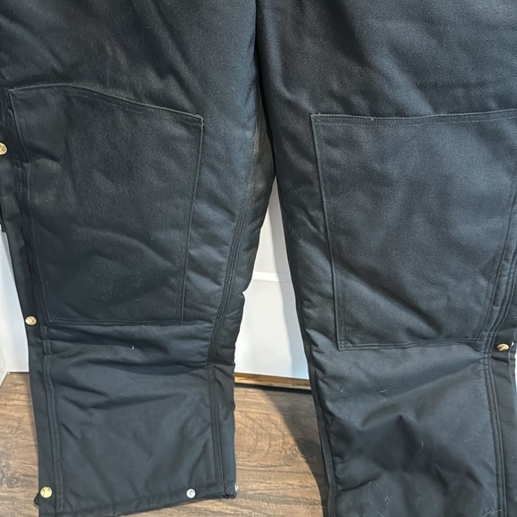 CARHARTT Extremes Arctic Biberall Bib Overalls Black 40 x 32 Excellent - Picture 6 of 9